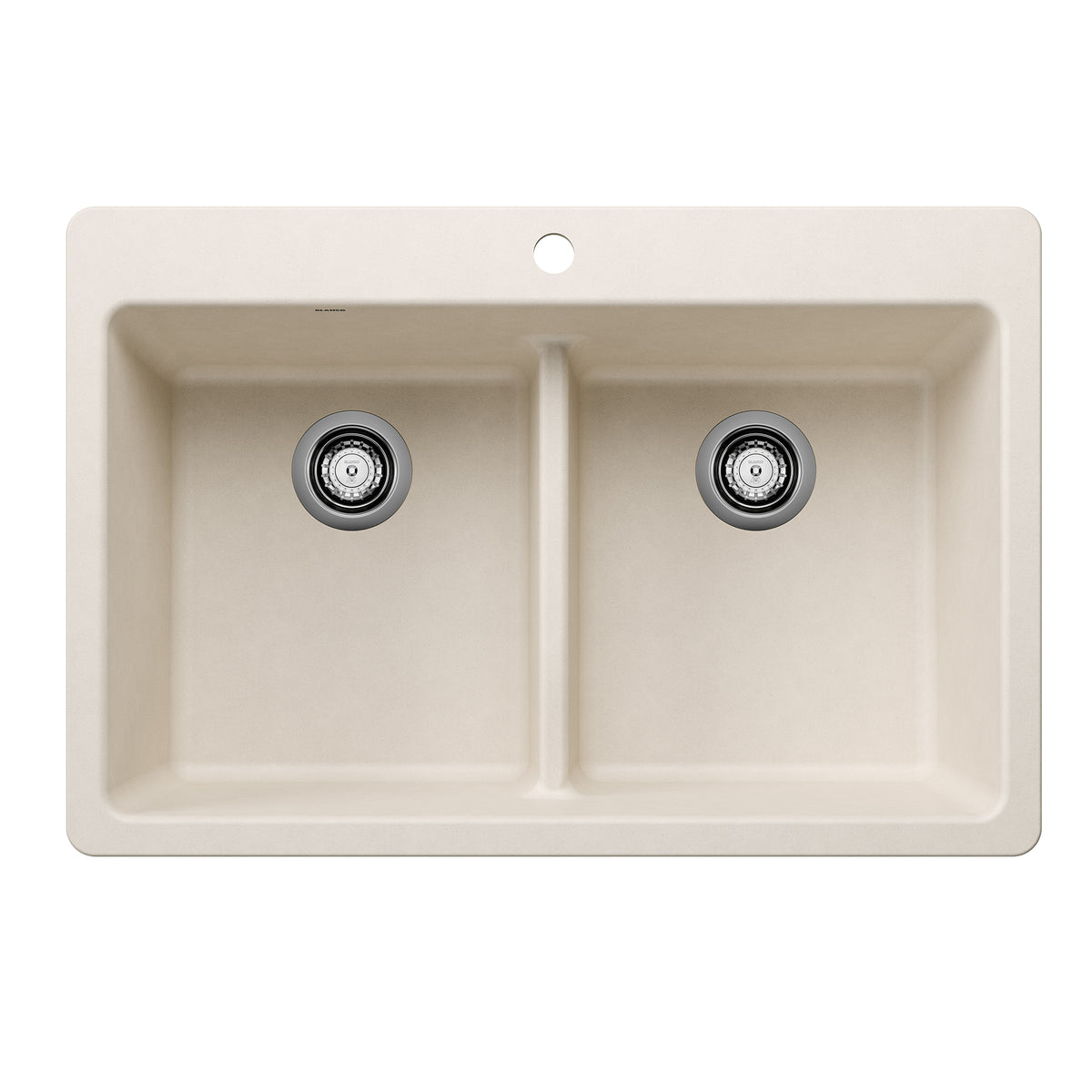 Blanco - 403641 - Liven SILGRANIT 33" 50/50 Double Bowl Dual Mount Kitchen Sink with Low Divide - Soft White