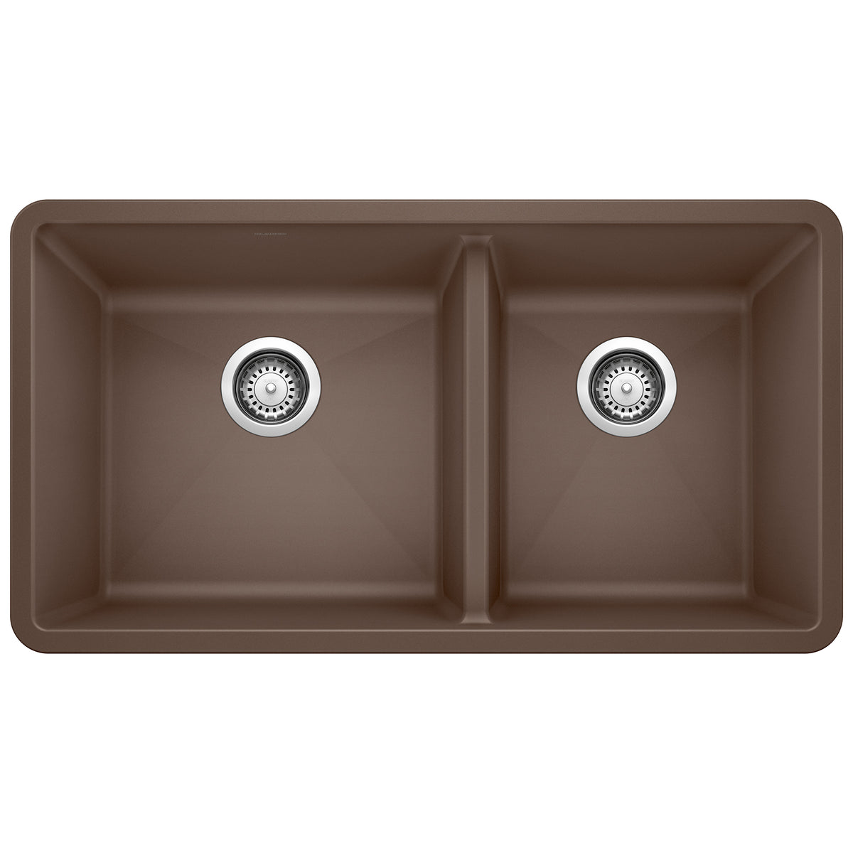 Blanco - 400585 - Precis SILGRANIT 33" 60/40 Double Bowl Undermount Kitchen Sink - Café