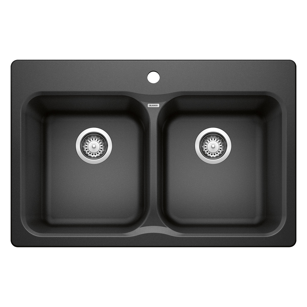 Blanco - 400012 - Vision SILGRANIT 31.5" 50/50 Double Bowl Dual Mount Kitchen Sink - Anthracite
