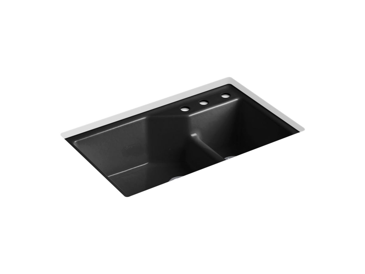 Indio Smart Divide 33" undermount double-bowl kitchen sink