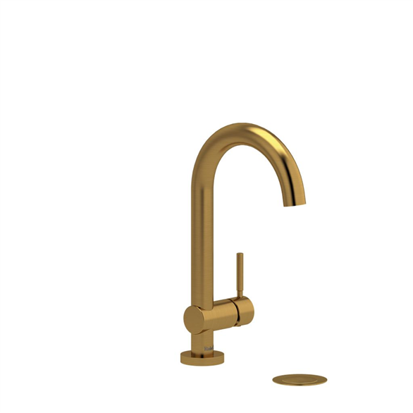 Riobel Riu RU01BG Lavatory Faucet 6-1/2" Deck-Mount 1H 1.20 GPM W/1-Lever Push Gold