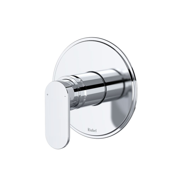 Riobel Arca TAA51C 6", 1/2" Brass Round Pressure Balance Wall-Mount Valve Trim 5.80 GPM With 1-Lever Handle, Spool Chrome