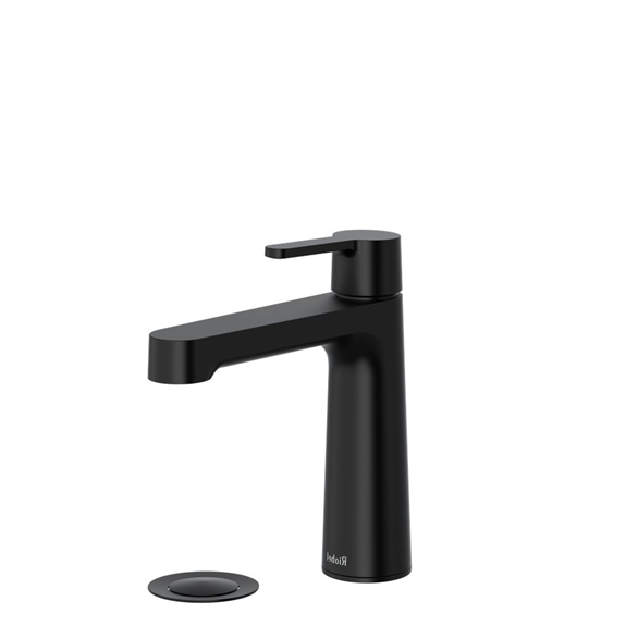 Riobel Nibi NBS01THBK Lavatory Faucet 5-1/2" Deck-Mount 1H 1.20 GPM W/1-Top Lever Push Black