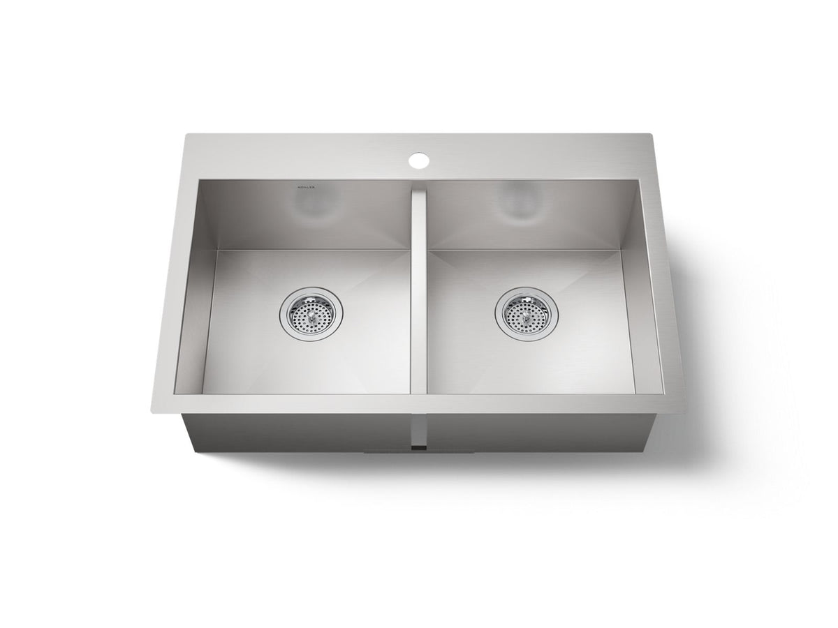Kohler 3820-1-NA Vault 33" top-/undermount double-bowl kitchen sink