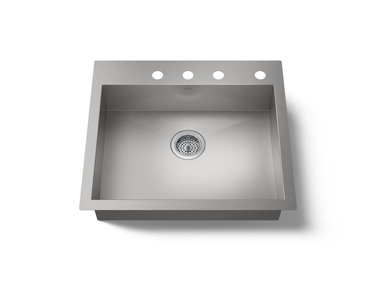 Kohler 3894-4-NA Vault 25" top-/undermount single-bowl kitchen sink