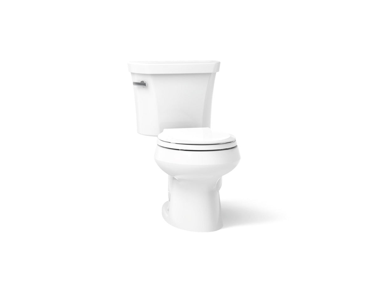 Kohler 3997-U-0 Wellworth Two-piece round-front toilet, 1.28 gpf