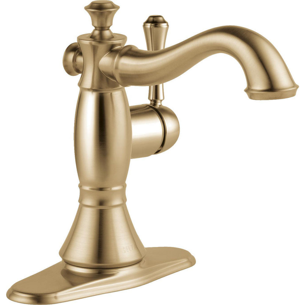 Delta 597LF-MPU - Single Hole - Single Handle-4" Plate/Metal Pop-Up - Champagne Bronze