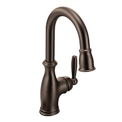 Moen 5985ORB - Oil rubbed bronze one-handle pulldown bar faucet