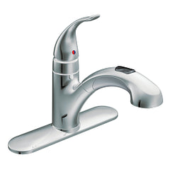 Moen 67315C - Chrome one-handle pullout kitchen faucet