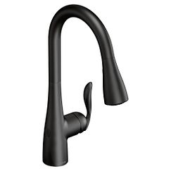 Moen 7594EWBL - Matte black one-handle pulldown kitchen faucet