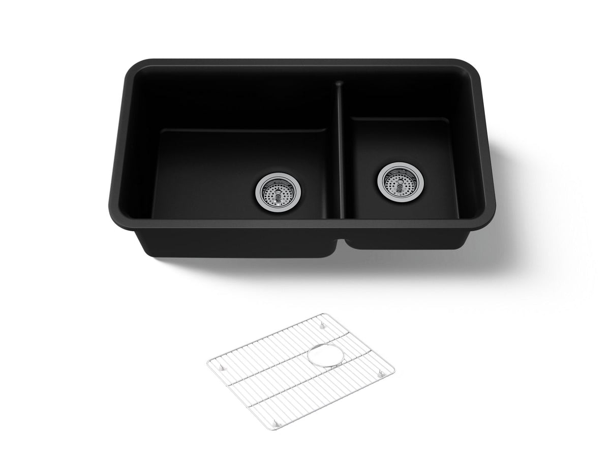 Kohler 8204-CM1 Cairn 33-1/2" undermount double-bowl kitchen sink