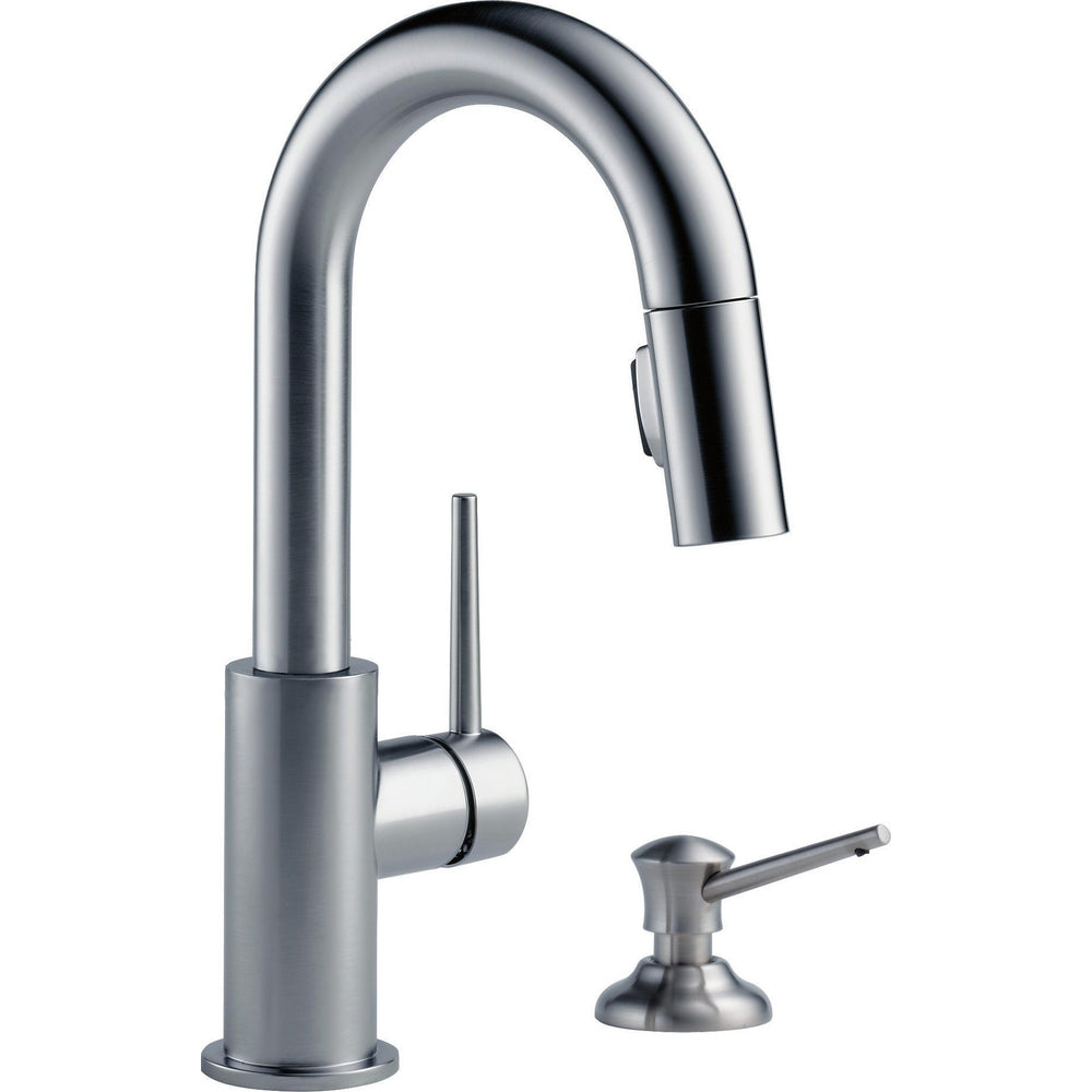 Delta 9959-DST - Single Handle Pull-Down Bar/Prep Faucet - Arctic Stainless