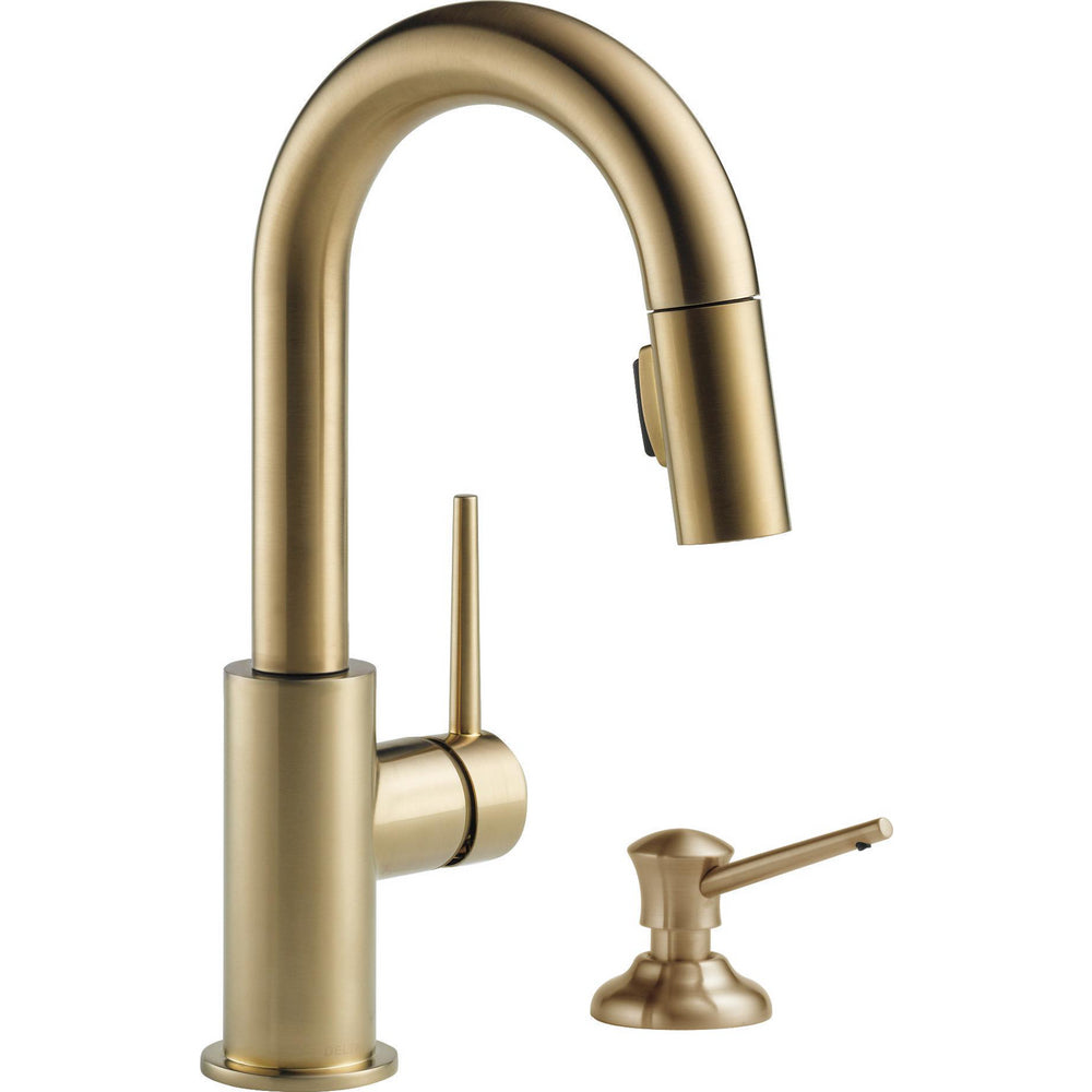 Delta 9959-DST - Single Handle Pull-Down Bar/Prep Faucet - Champagne Bronze