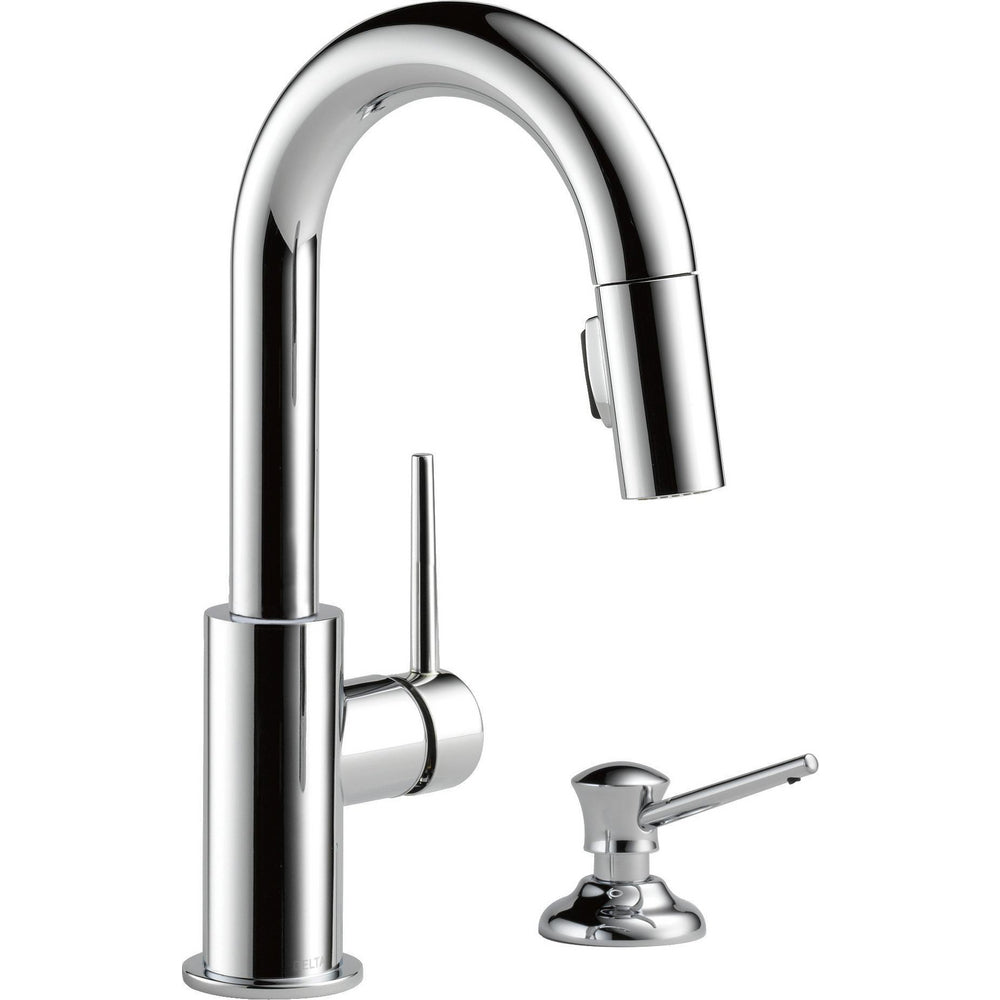 Delta 9959-DST - Single Handle Pull-Down Bar/Prep Faucet - Chrome