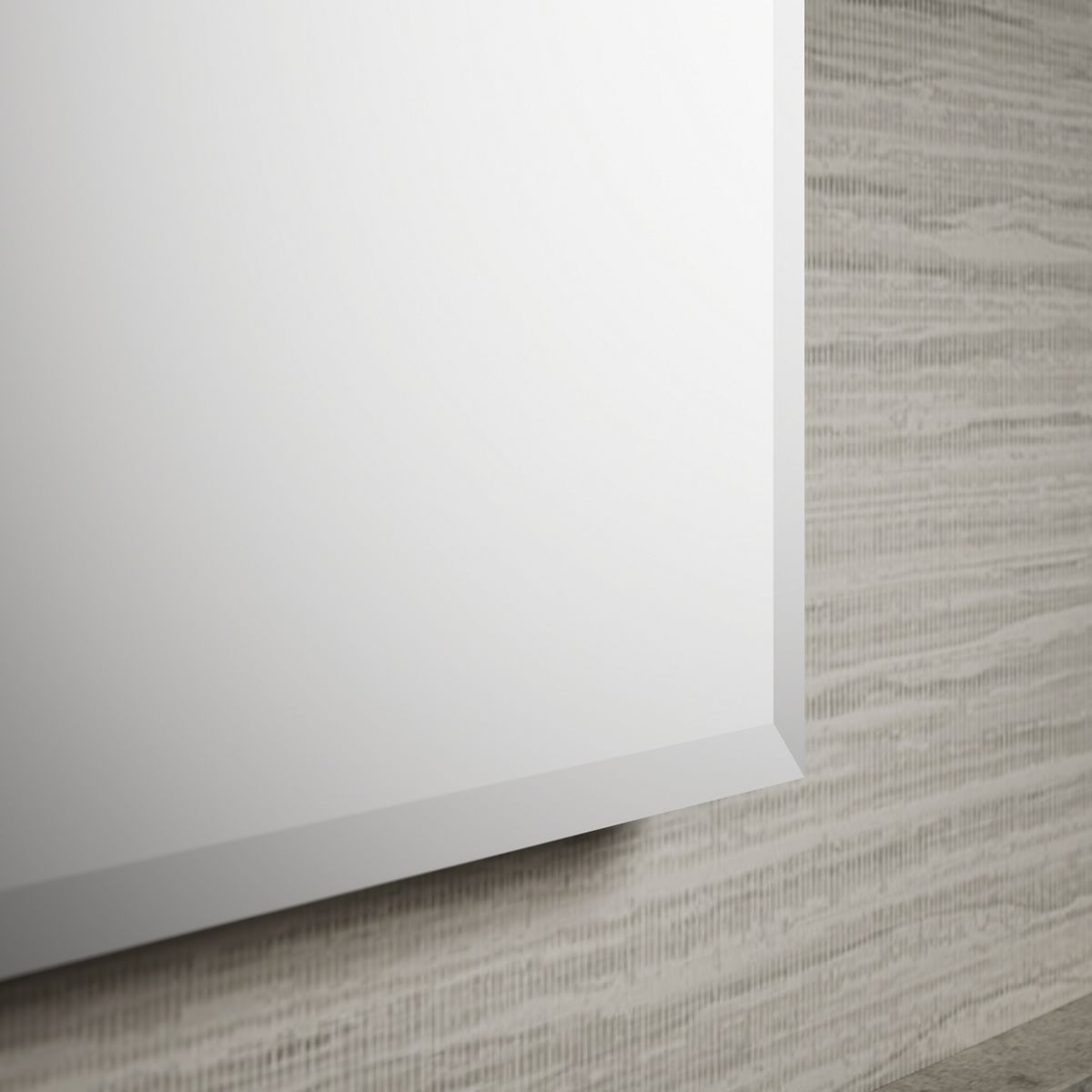 Kohler CB-CLC2026FS 20" W x 26" H aluminum single-door medicine cabinet with mirrored door, beveled edges