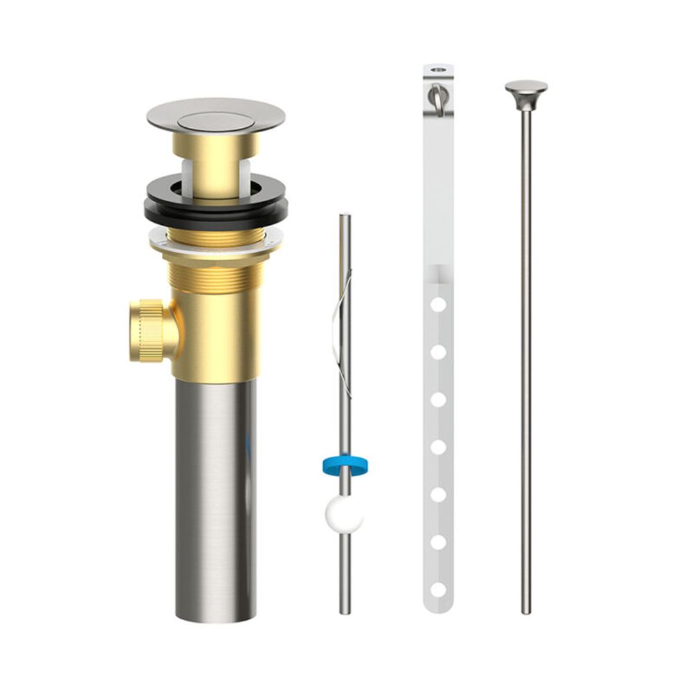 CraftX CXBPU - Brass Mechanical Pop up Drain - Polished Chrome