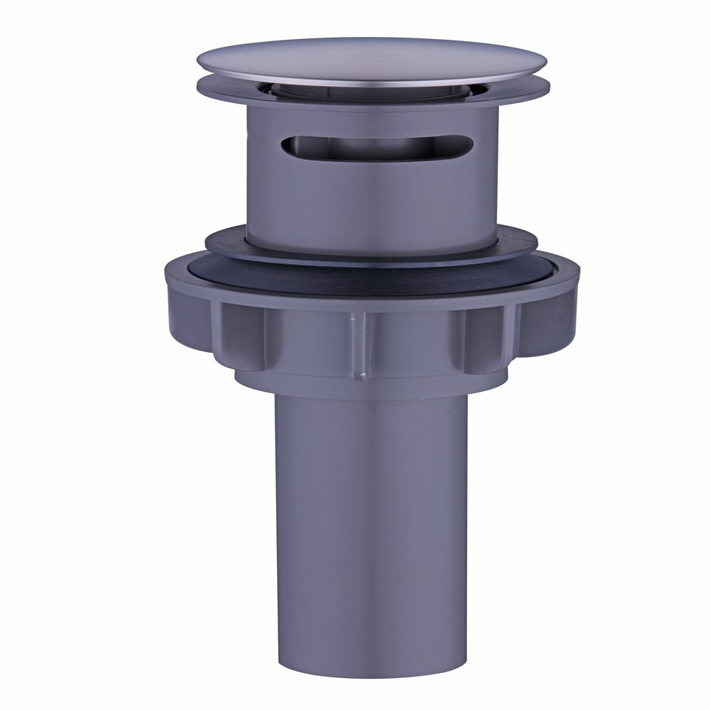 CraftX CXPOP - Plastic Push Pop Up Drain - Brushed Nickel