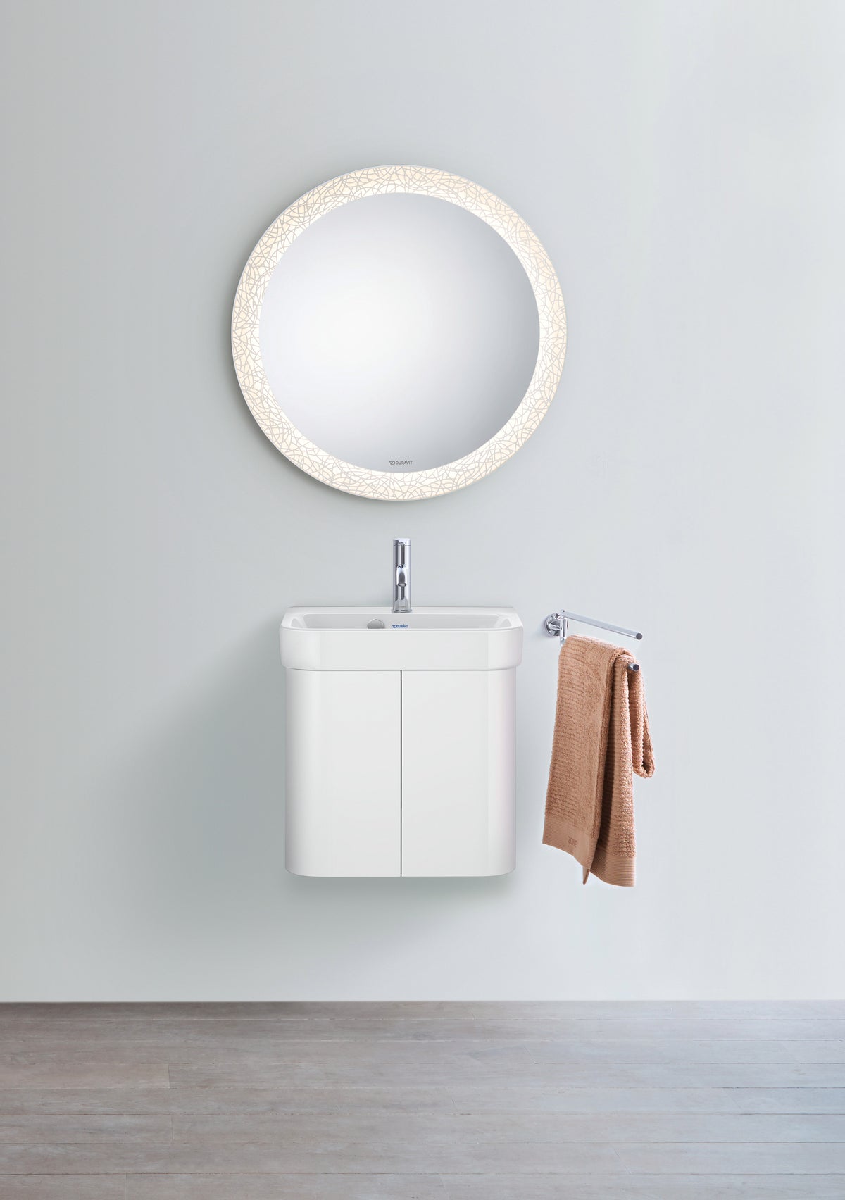 Duravit 0710500000 - Happy D.2 19 5/8" Rectangular Wall Mounted Sink in White with Single Faucet Hole and with Overflow