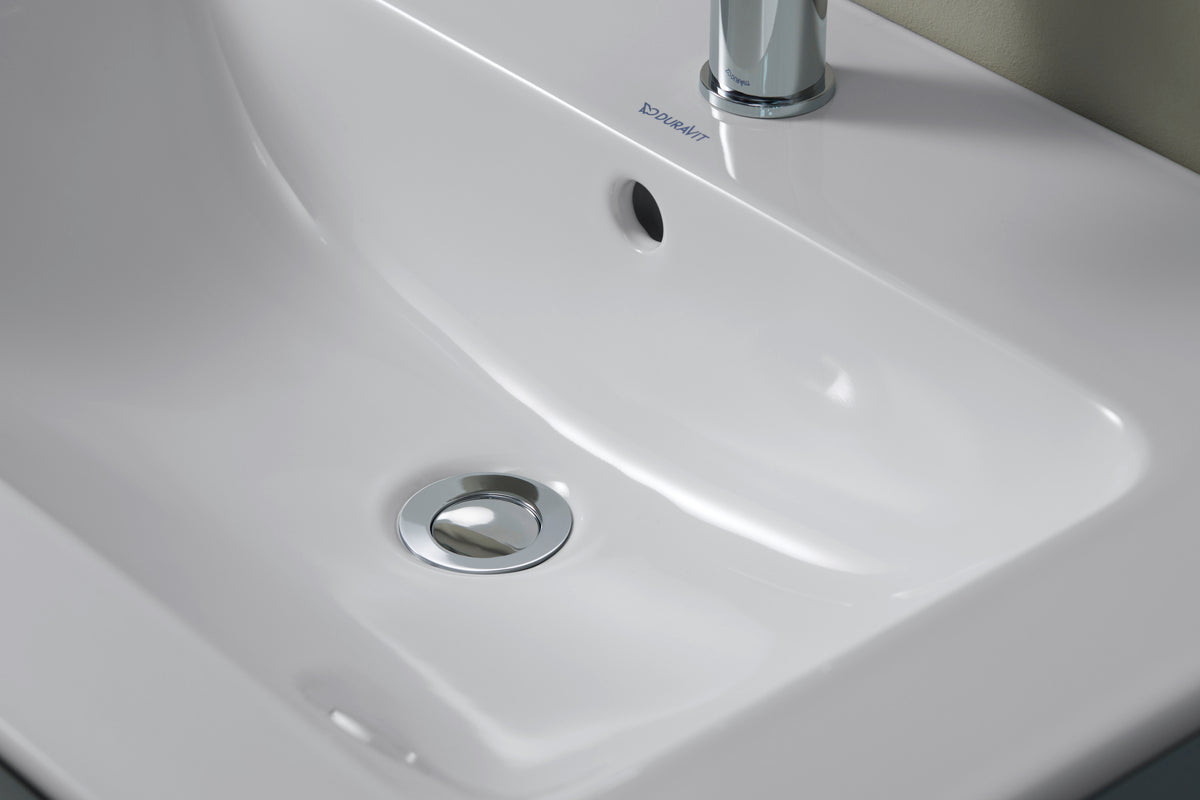 Duravit 2336833200 - ME by Starck 32 5/8" Rectangular Wall Mounted Sink in Satin Matte White with Single Faucet Hole and with Overflow