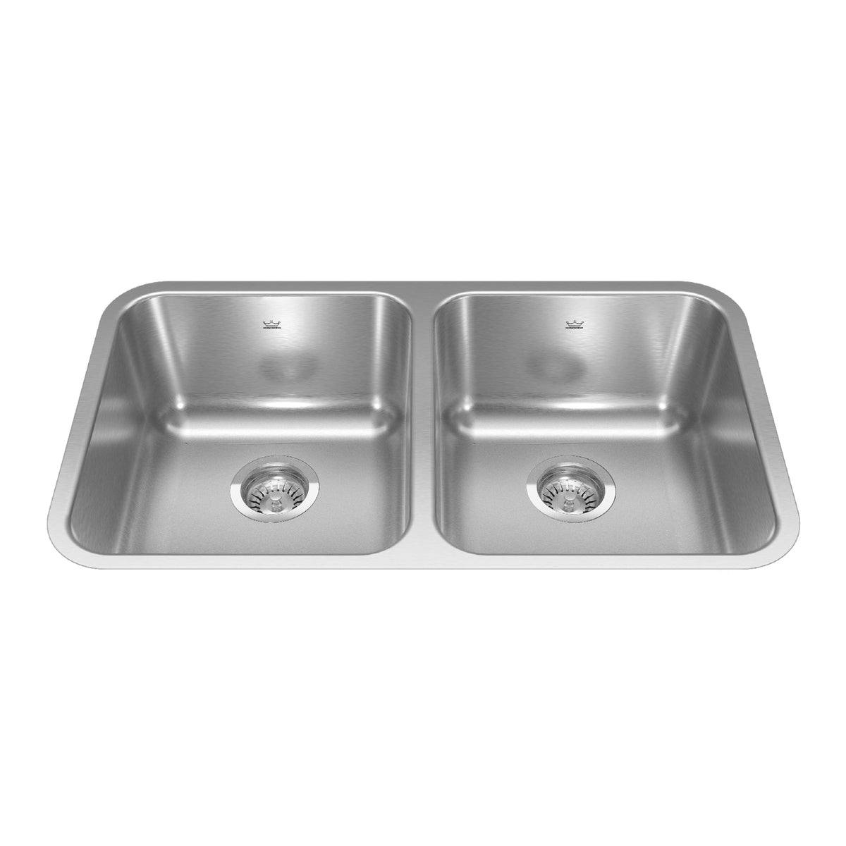 Franke Kindred ND1831UA-9 - Reginox 30.88-in LR x 17.75-in FB Undermount Double Bowl Stainless Steel Kitchen Sink