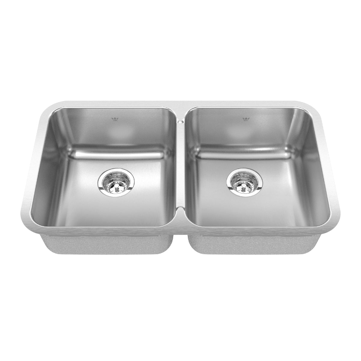 Franke Kindred QDUA1831-8 - Steel Queen 30.88-in LR x 17.75-in FB Undermount Double Bowl Stainless Steel Kitchen Sink