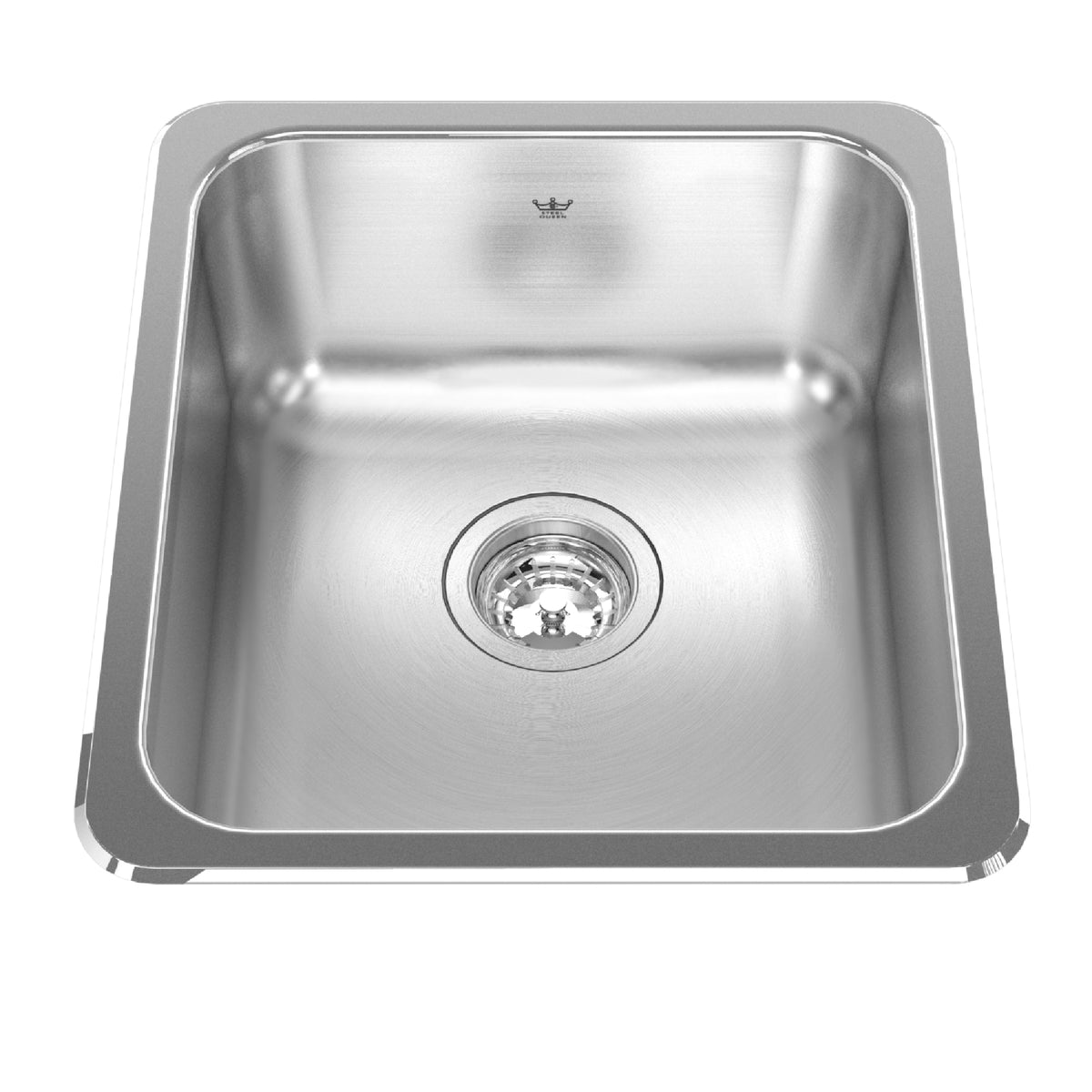 Franke Kindred QSA1816-8 - Steel Queen 16.13-in LR x 18.13-in FB Drop In Single Bowl Stainless Steel Kitchen Sink