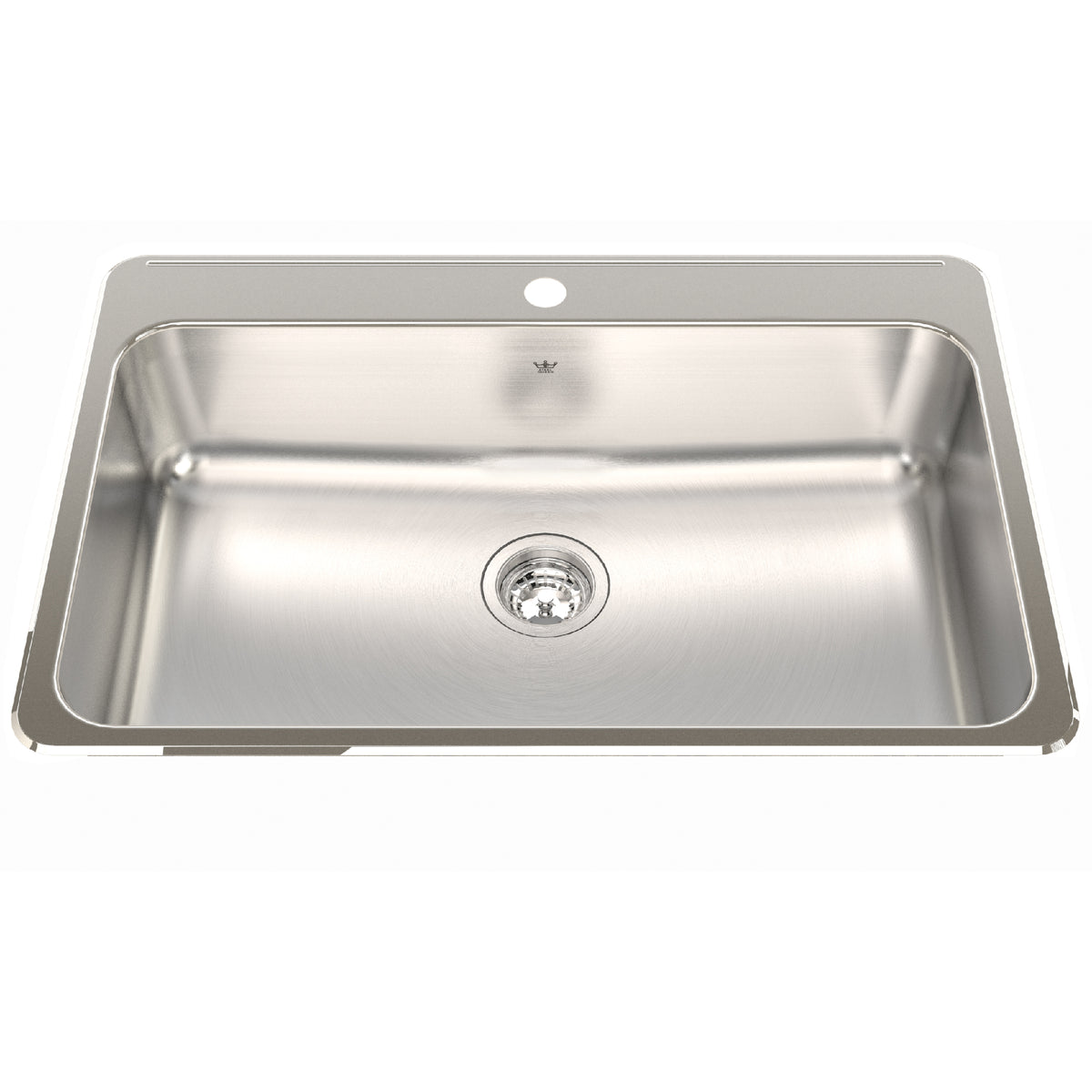 Franke Kindred QSLA2031-8 - Steel Queen 31.25-in LR x 20.5-in FB Drop In Single Bowl Stainless Steel Kitchen Sink - 1 Hole