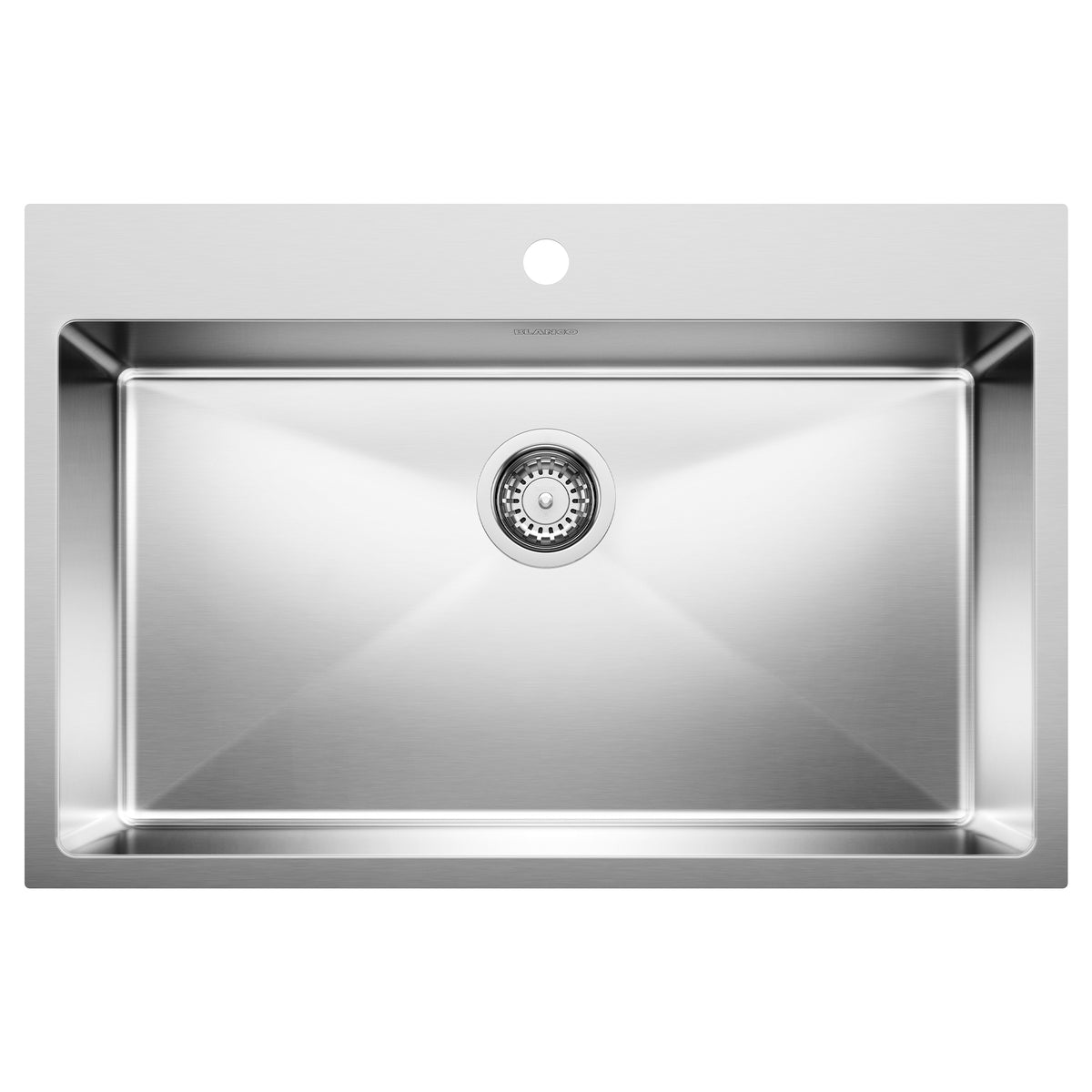 Blanco - 402612 - Quatrus R15 31" Single Bowl Dual Mount Stainless Steel Kitchen Sink - Satin Polish