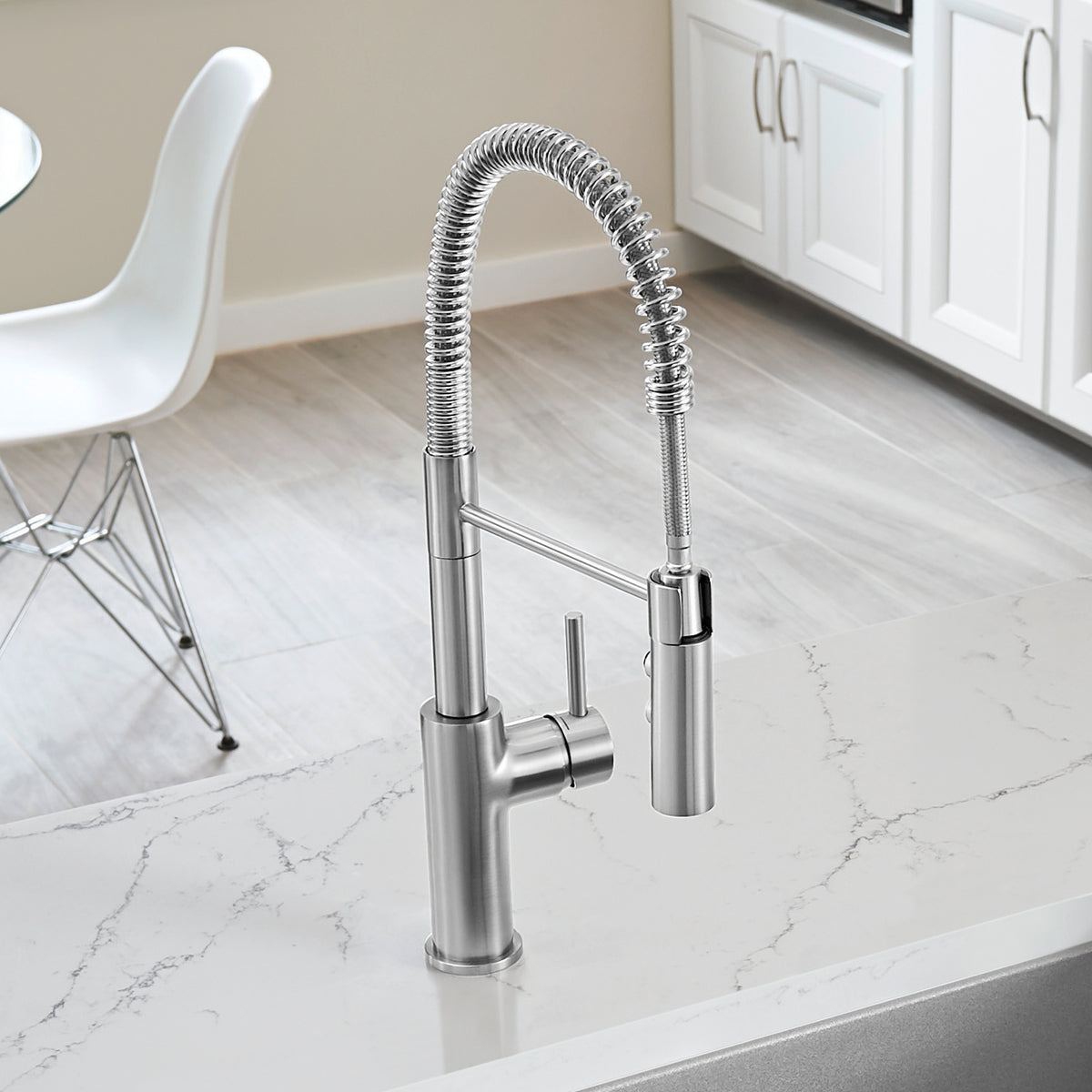 Blanco - 401918 - Catris Semi-Pro Pull-Down Dual-Spray Kitchen Faucet - PVD Steel - Beauty Shot 3