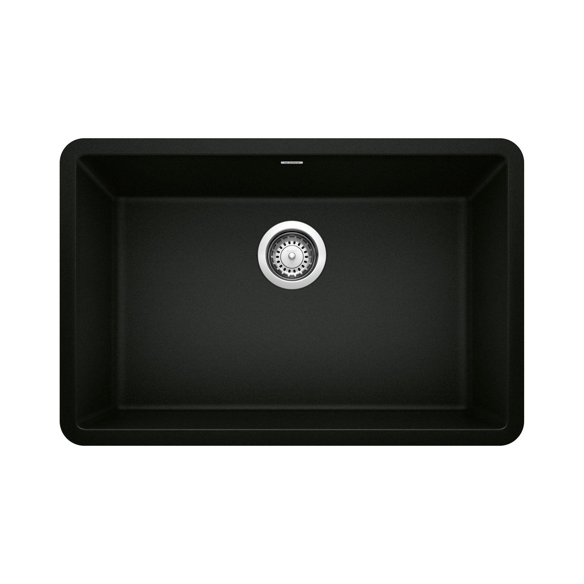 Blanco - 402656 - Precis SILGRANIT 27" Single Bowl Undermount Kitchen Sink - Coal Black