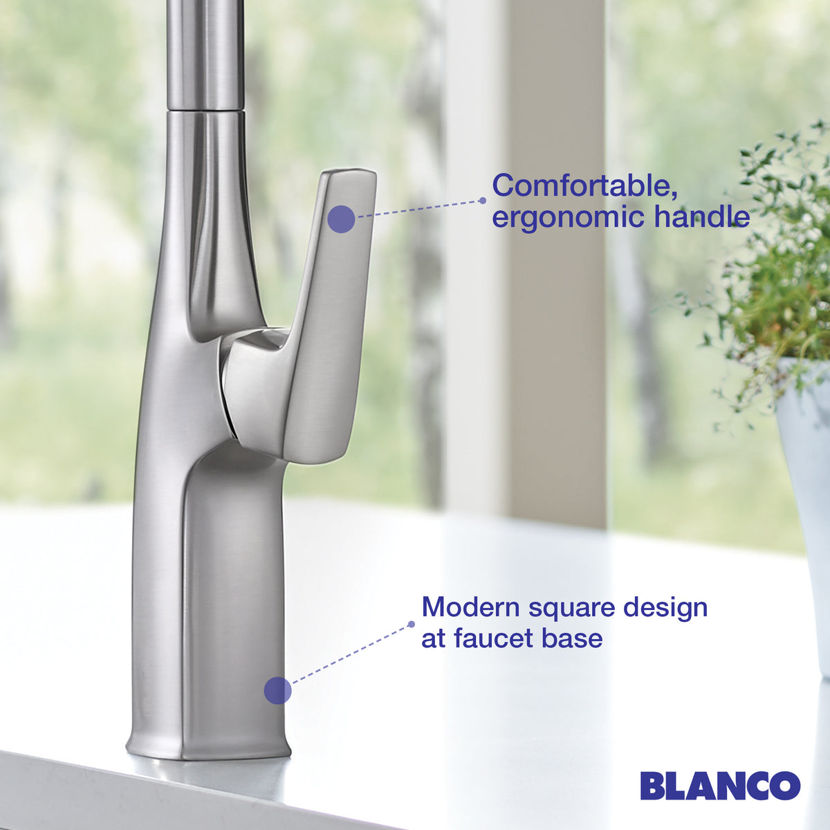 Blanco - 442675 - Rivana Semi-Pro Pull-Down Dual-Spray Kitchen Faucet - Chrome - Infographic 3