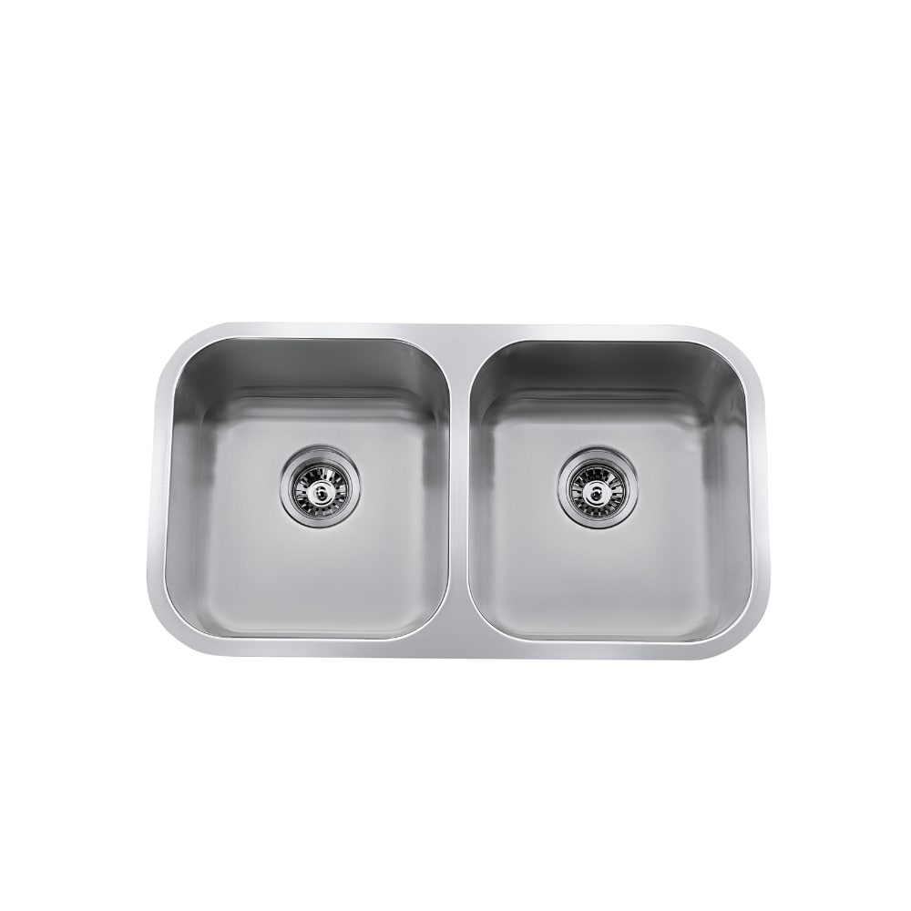32" Undermount Double-Bowl Stainless Steel Kitchen Sink with Strainer - CraftX CXUD771