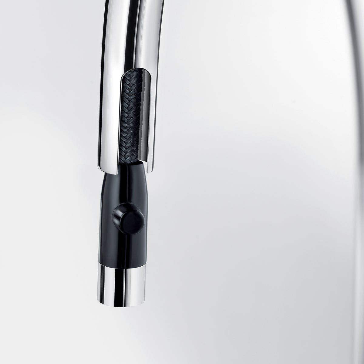 Blanco - 526398 - Urbena Pull-Down Dual-Spray Kitchen Faucet - Chrome/Coal Black - Beauty Shot 6
