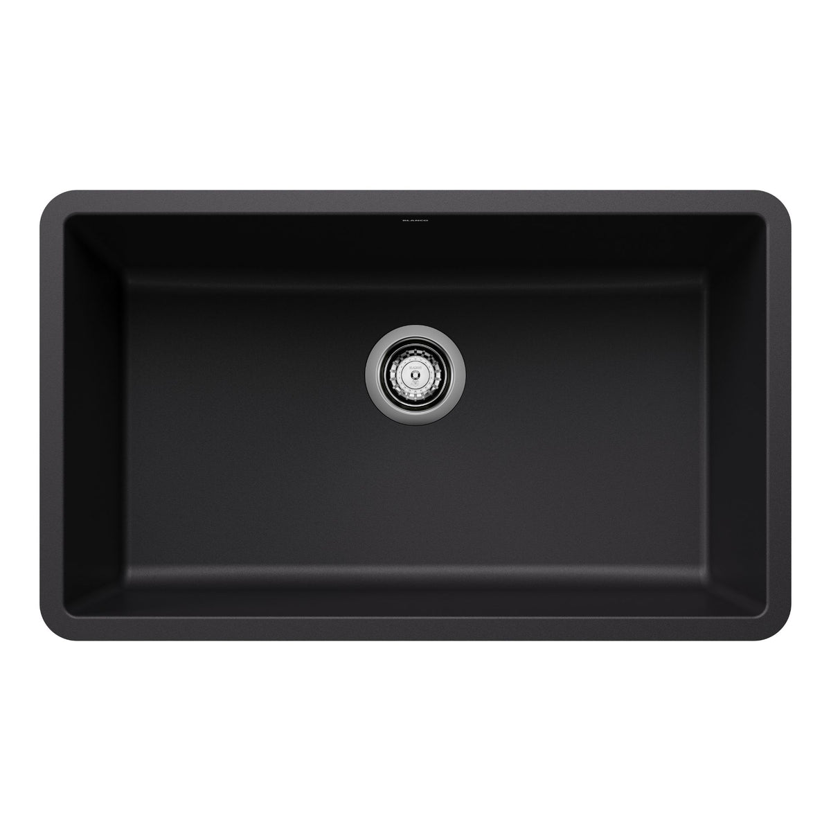 Blanco - 403911 - Precis SILGRANIT 30" Single Bowl Undermount Kitchen Sink - Coal Black