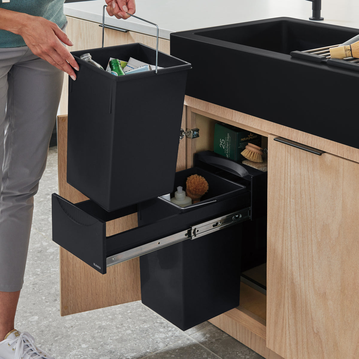 Blanco - 526376 - Botton II Storage System - Black - Beauty Shot 7