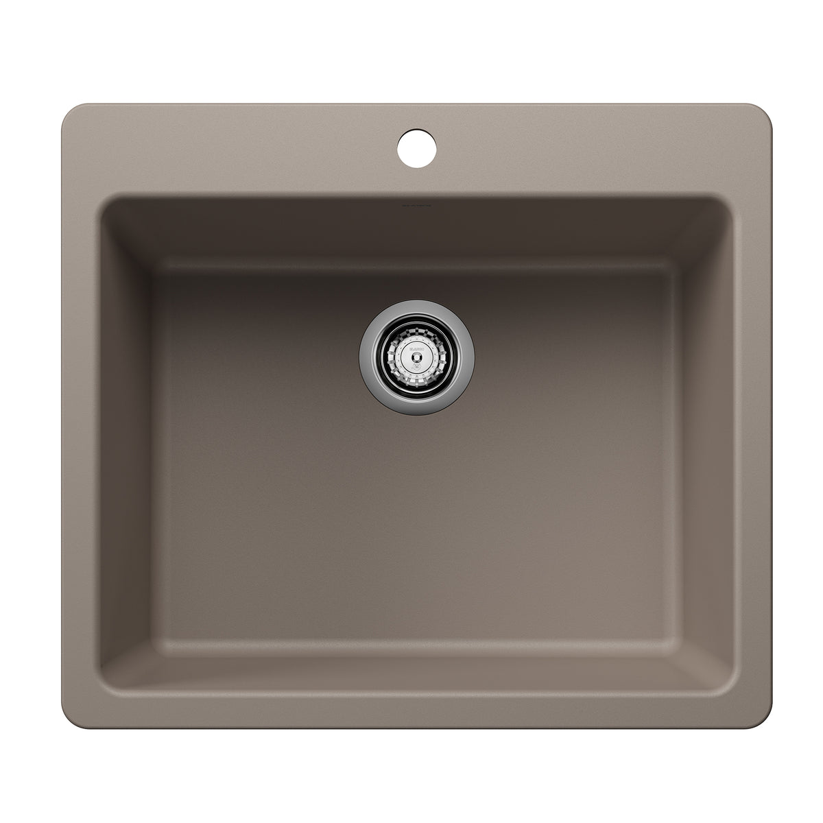 Blanco - 403654 - Liven SILGRANIT 25" Single Bowl Dual Mount Kitchen Sink - Truffle