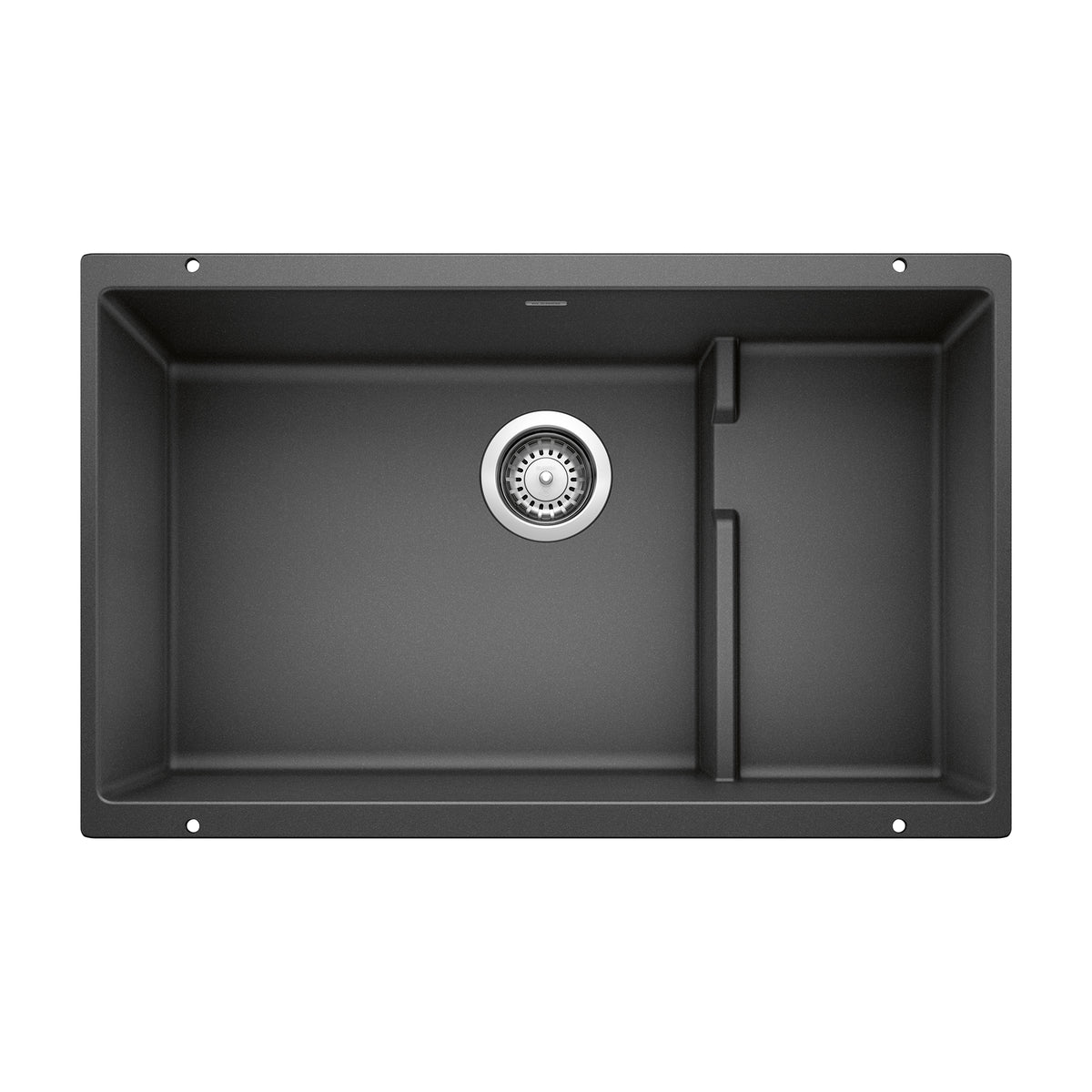 Blanco - 401445 - Precis Cascade SILGRANIT 29" Single Bowl Undermount Kitchen Sink with Colander - Anthracite