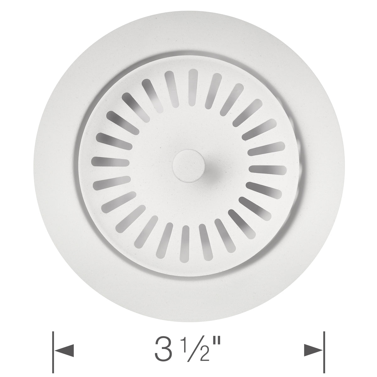 Blanco - 240319 - Color-Coordinated Metal Basket Strainer - White - Dimension Shot