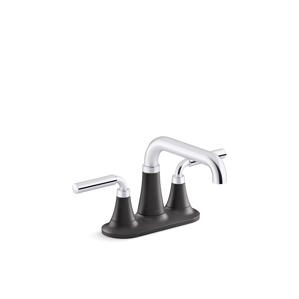 Kohler 27414-4K-CBL Tone centerset bathroom faucet - Matte Black with Polished Chrome
