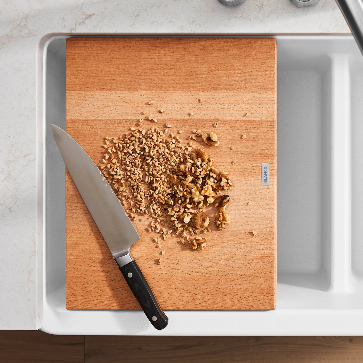 Blanco - 235010 - Ikon/Vintera Beechwood Floating Cutting Board - Beauty Shot 7