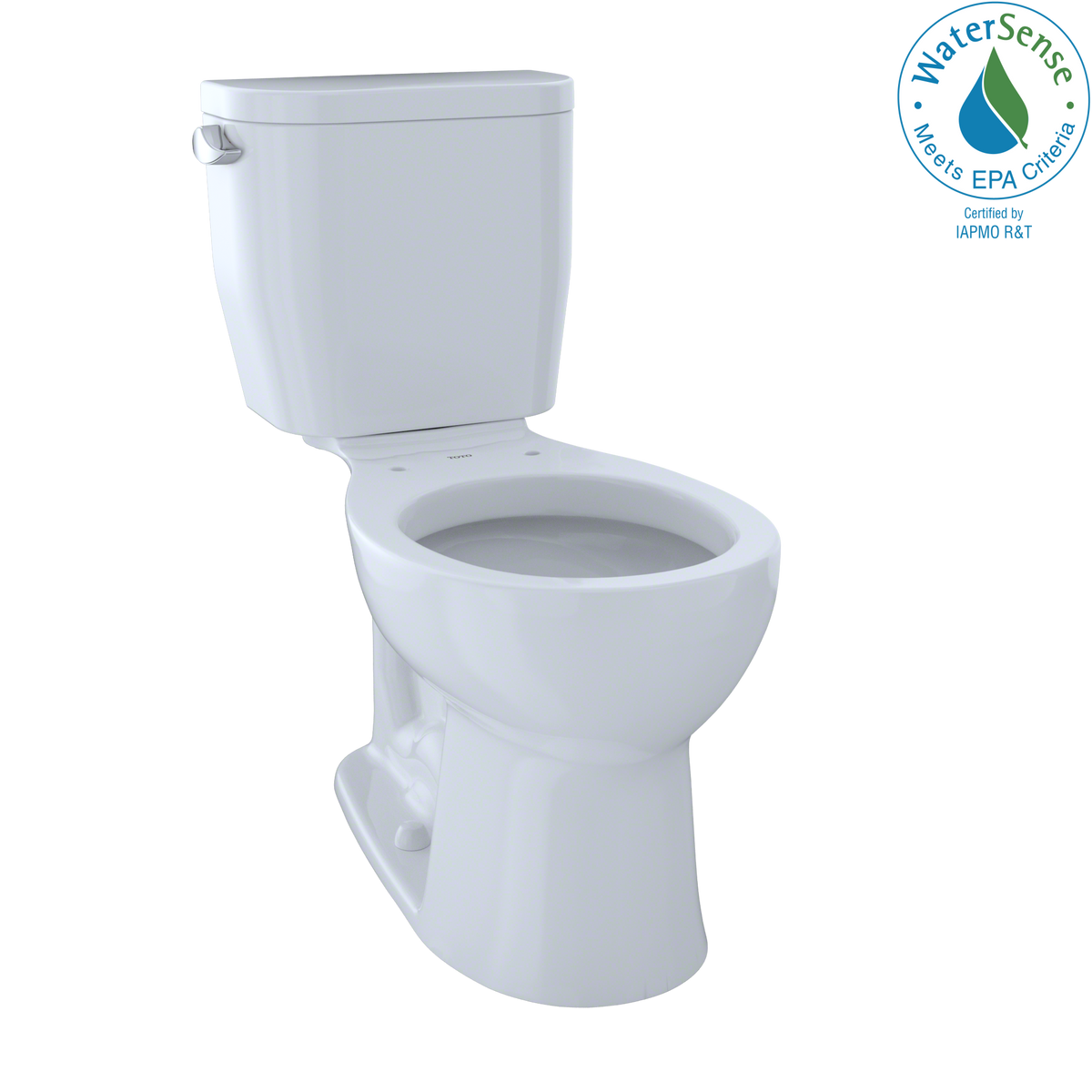 TOTO Entrada Two-Piece Round 1.28 GPF Universal Height Toilet, Cotton White - CST243EF#01
