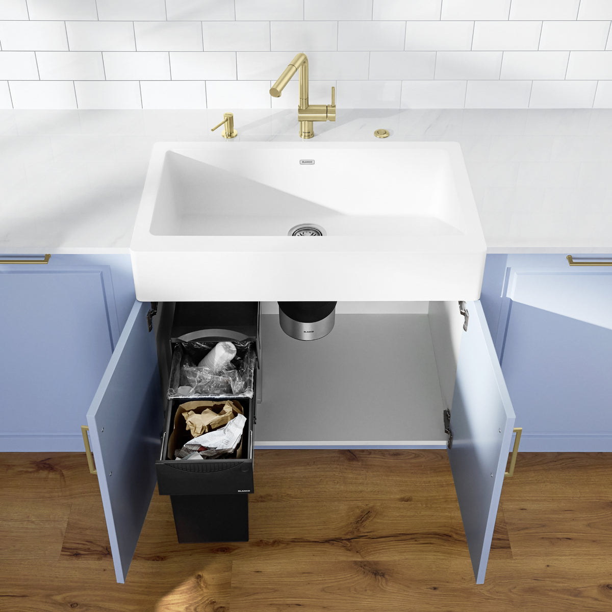 Blanco - 402584 - Vintera SILGRANIT 30" Single Bowl Apron-Front Farmhouse Sink - White - Beauty Shot 9