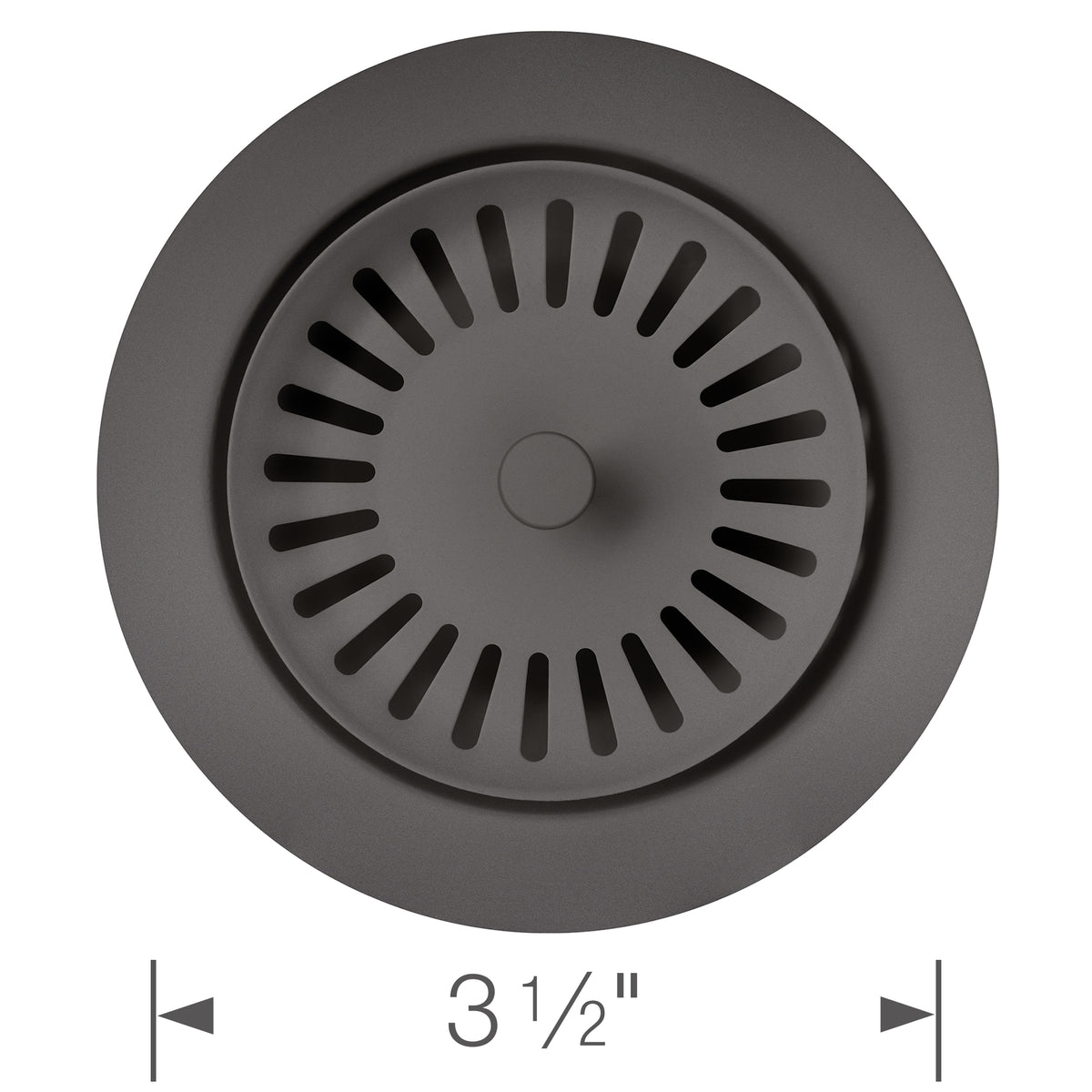 Blanco - 240324 - Color-Coordinated Metal Basket Strainer - Cinder - Dimension Shot