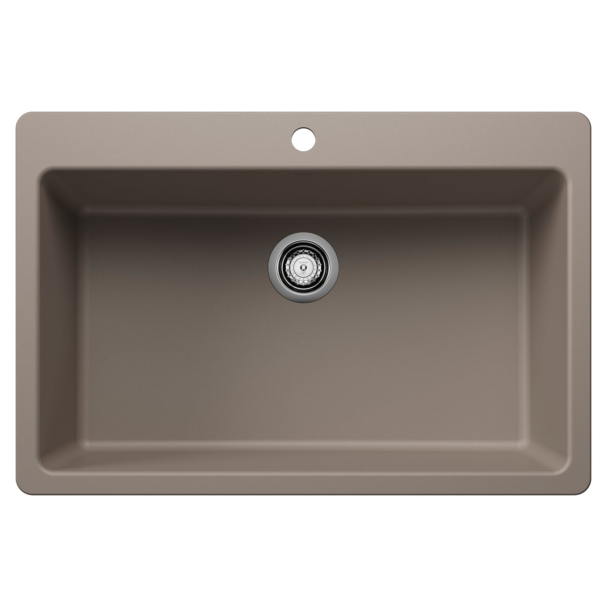 Blanco - 403630 - Liven SILGRANIT 33" Super Single Dual Mount Kitchen Sink - Truffle