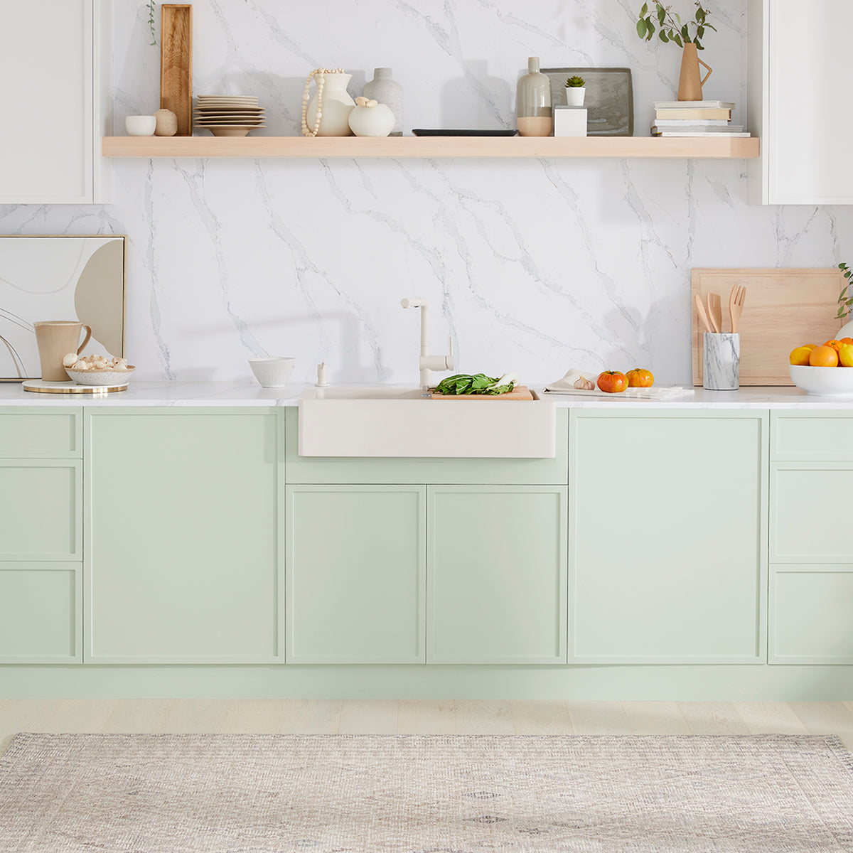 Blanco - 402900 - Vintera SILGRANIT 30" Single Bowl Apron-Front Farmhouse Sink - Soft White - Beauty Shot 5