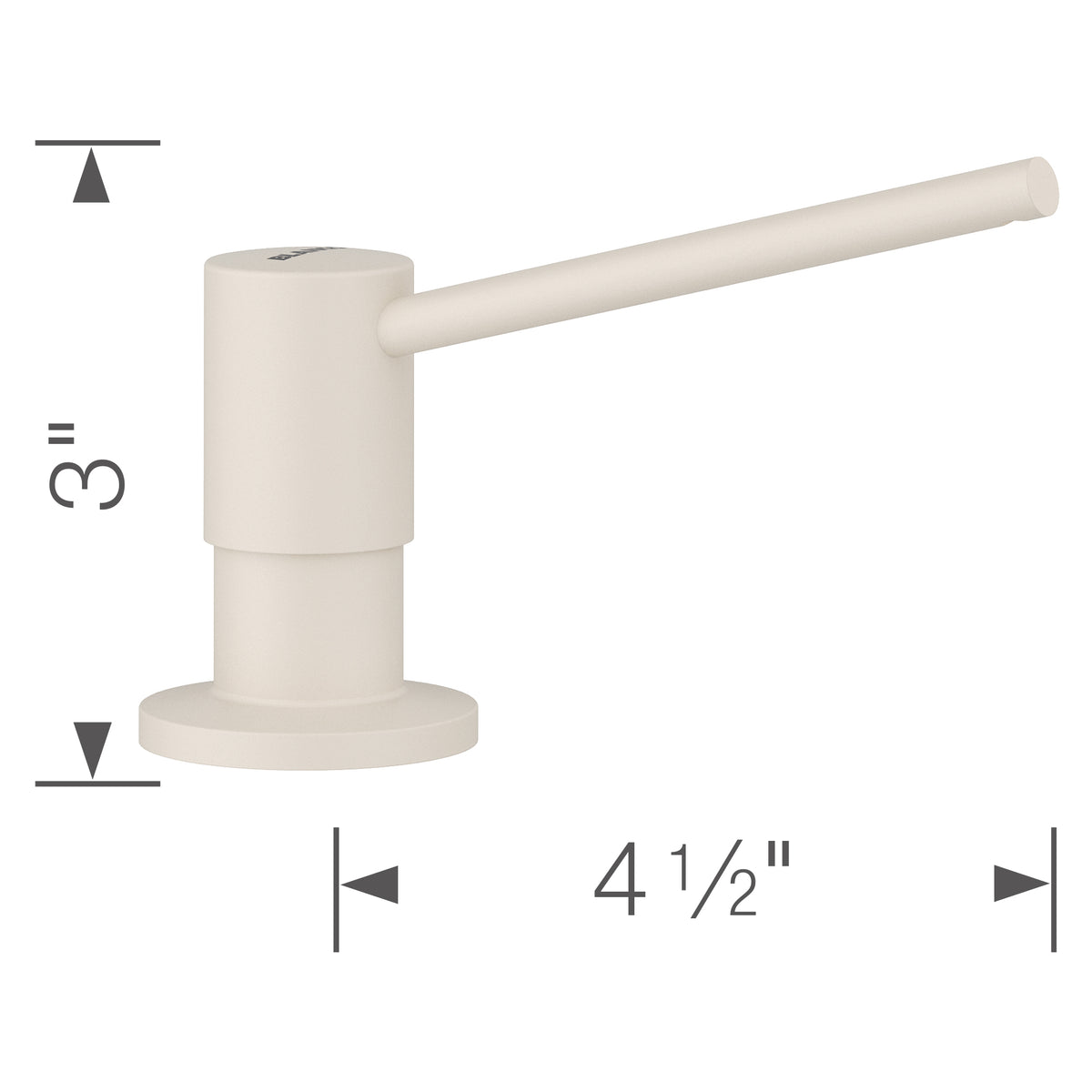 Blanco - 443045 - Torre Soap Dispenser - Soft White - Dimension Shot