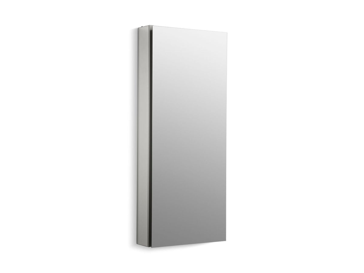 Kohler 2913-PG-SAA Catalan 15" W x 36-1/8" H aluminum single-door medicine cabinet with 107 degree hinge