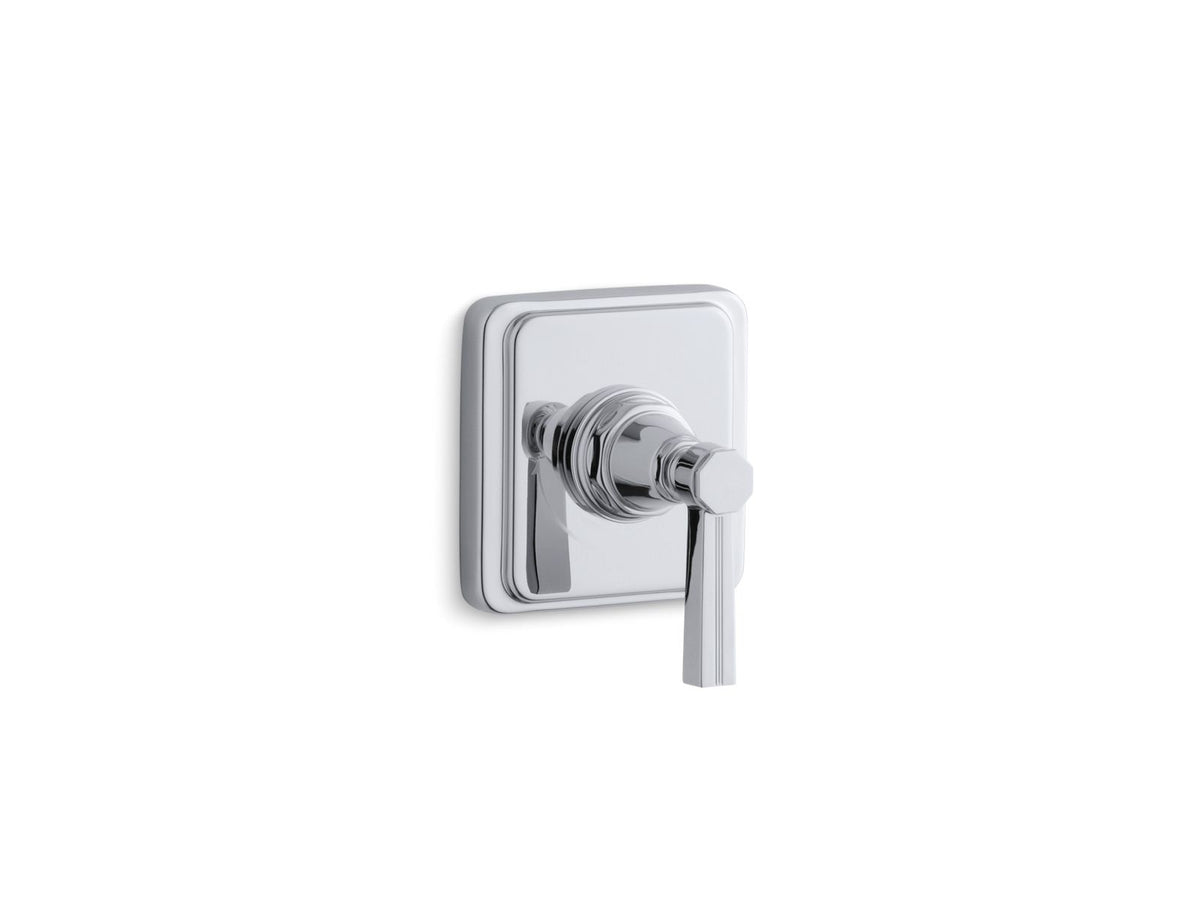 Pinstripe MasterShower volume control valve trim with lever handle