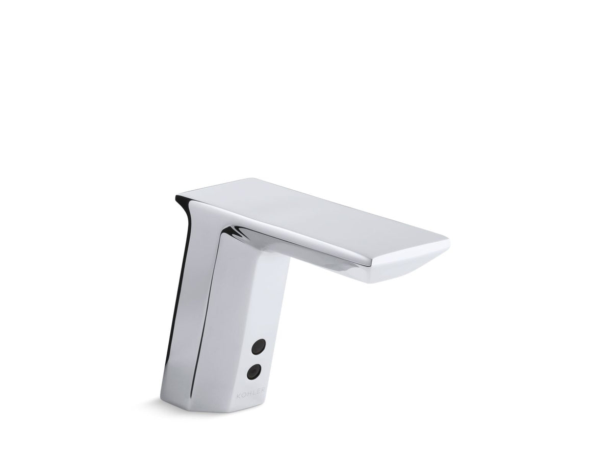 Kohler 13468-CP Geometric Touchless single-hole lavatory faucet with Insight sensor technology and temperature mixer, AC-powe