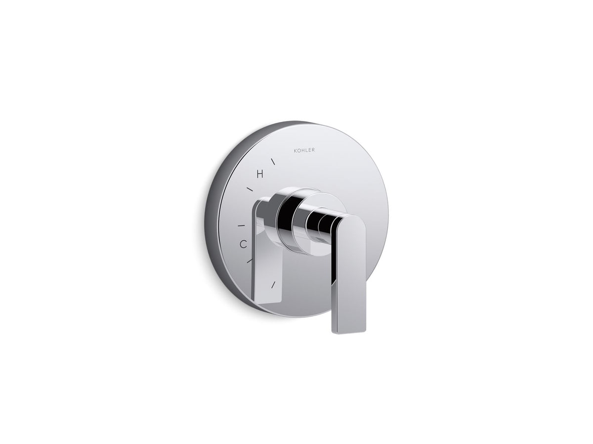 Kohler TS73115-4-CP Composed Rite-Temp valve trim with lever handle
